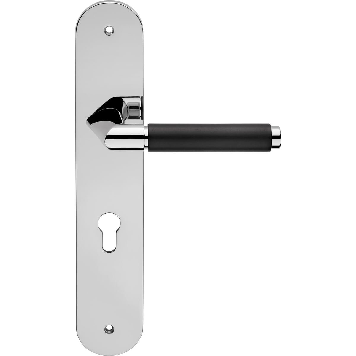 Grip Ebano 1706 PL — Door handle on backplate Grip Ebano | Linea Calì Door handle on backplate Grip Ebano — Linea Calì 1706 PL - Image 1