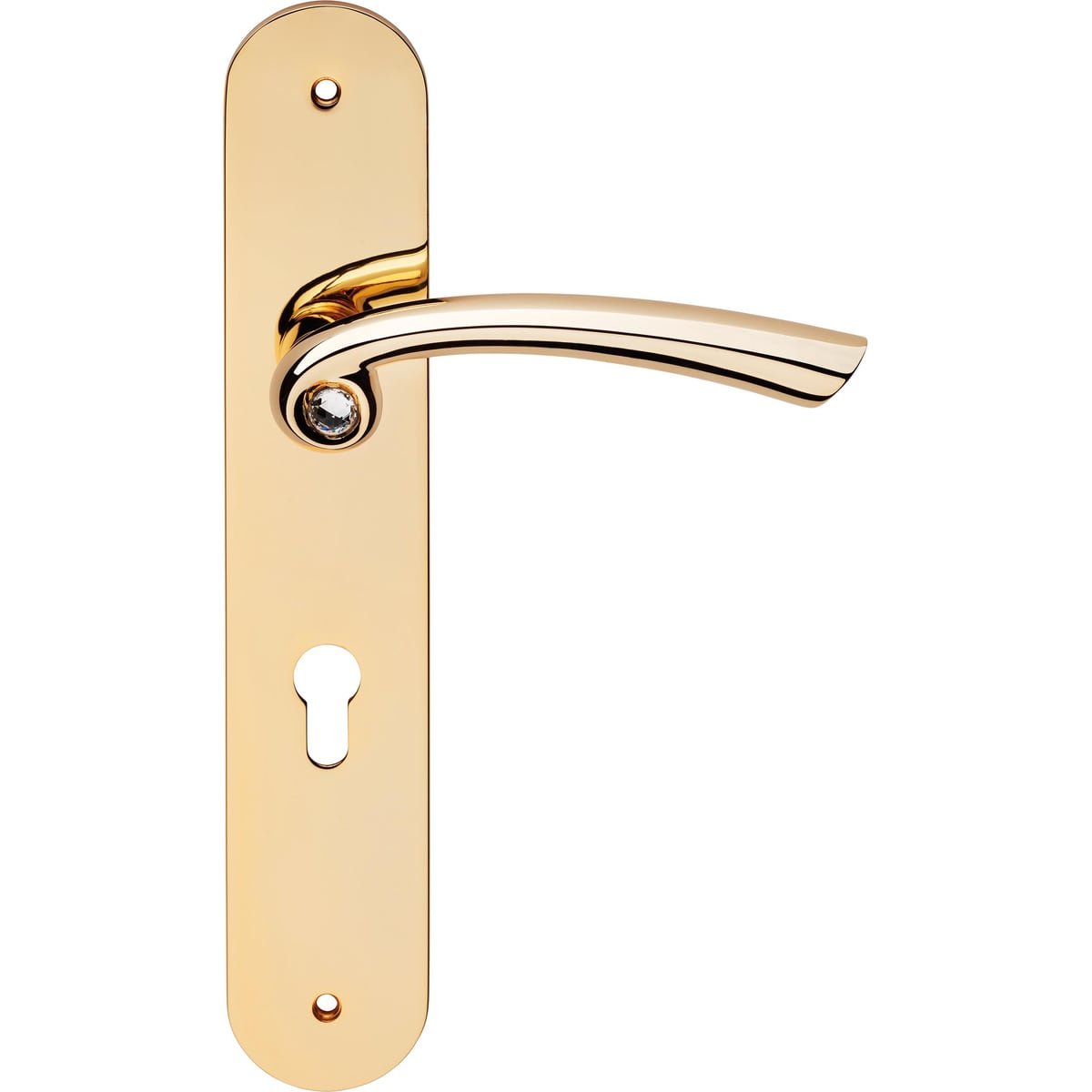 Nau Crystal 1551 PL — Door handle on backplate Nau Crystal | Linea Calì Door handle on backplate Nau Crystal — Linea Calì 1551 PL - Image 1