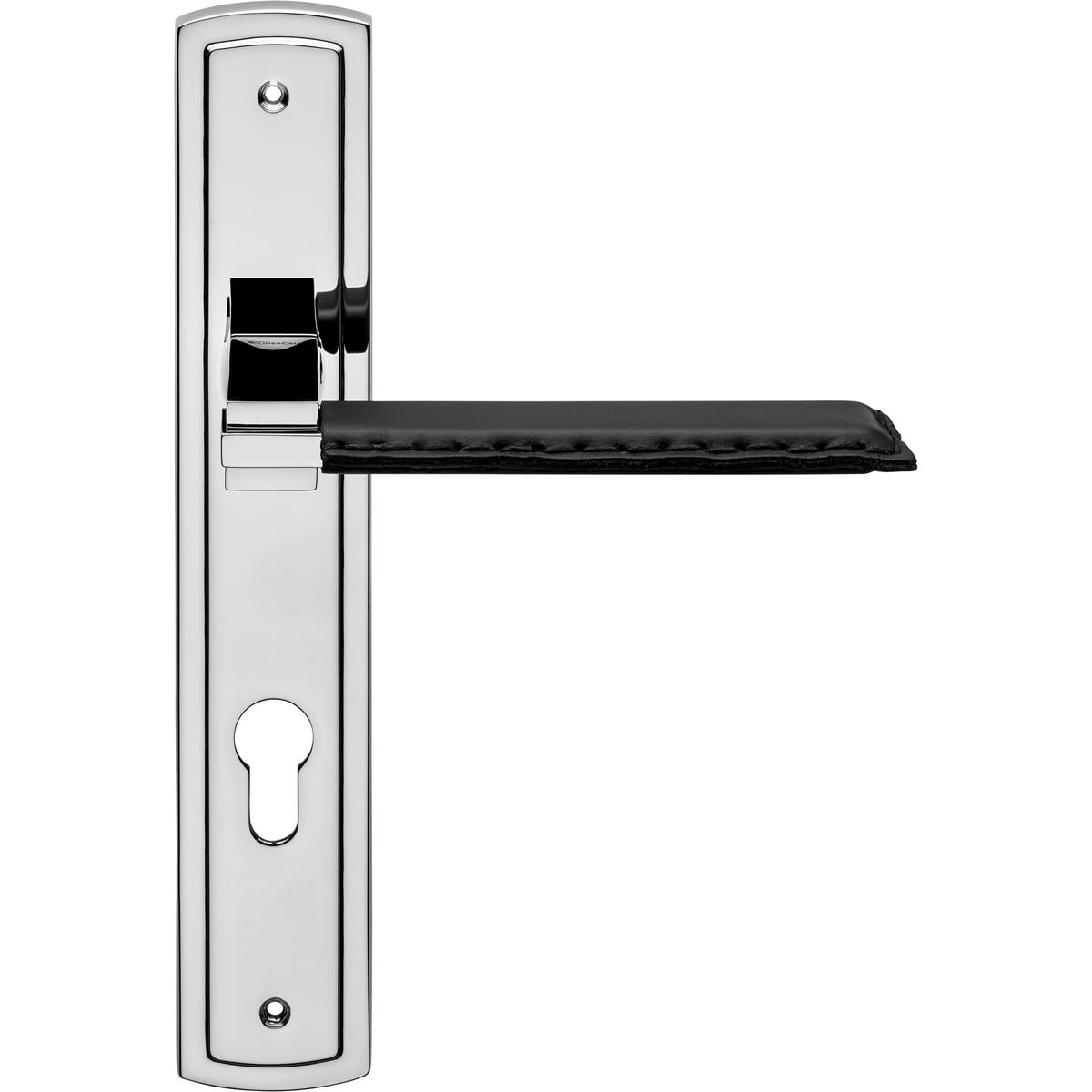 lcbulk-slim-pelle-1111pl Maniglia con placca Slim Pelle — Linea Calì 1111 PL - immagine 1