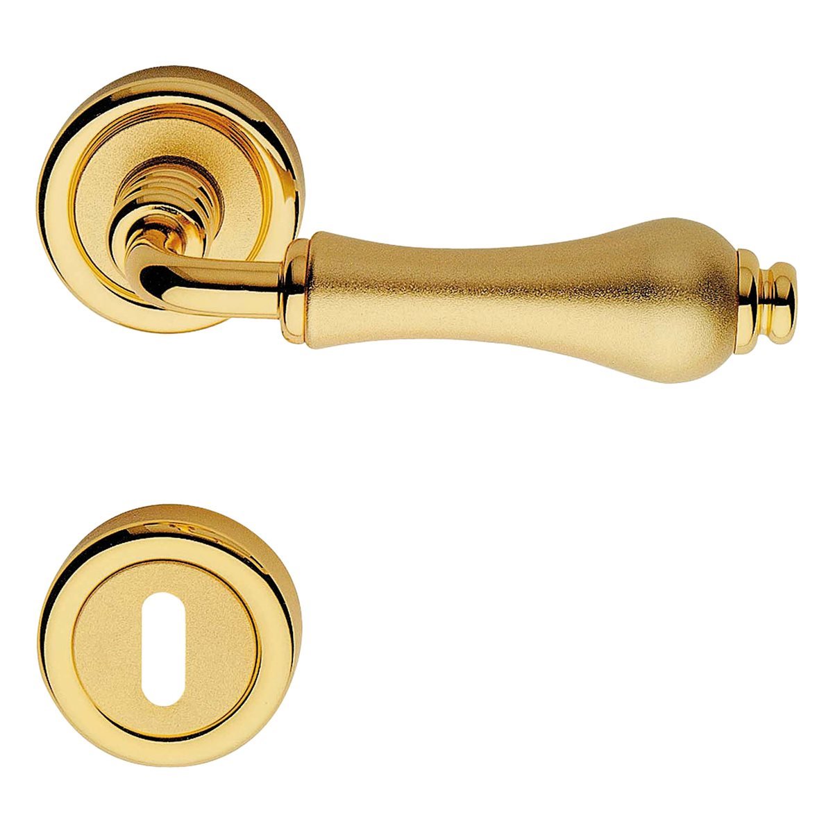 linea-cali-cat-aldar-rb103-mo-0920-square Maniglia per porta Aldar Linea Calì con rosetta 103 e bocchetta Patent, finitura oro