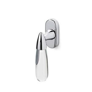 WINDOW HANDLE MARTELLIA DK AURORA OLIVARI Polished chrome/Transparent