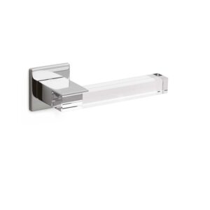 CRYSTAL DOOR HANDLE ICE CUBE OLIVARI LOW Transparent polished chrome