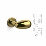 DOOR HANDLE "UOVO" Oval Rosettes OLIVARI