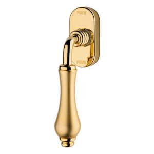 Maniglia per finestra DK SmartBlock Aldar Linea Calì, finitura oro